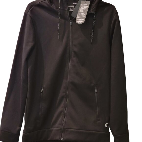 Solaris Small Hoodie NWT $55 in Black Zip Front - Picture 1 of 4